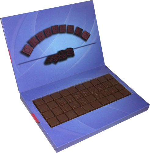 Chocolate message - standardní design, vlastní text