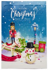 Adventní kalendář A5 40g - Merry Christmas, mléčná čokoláda