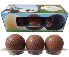 Sada golfových míčků 45g - mléčná čokoláda + sáček