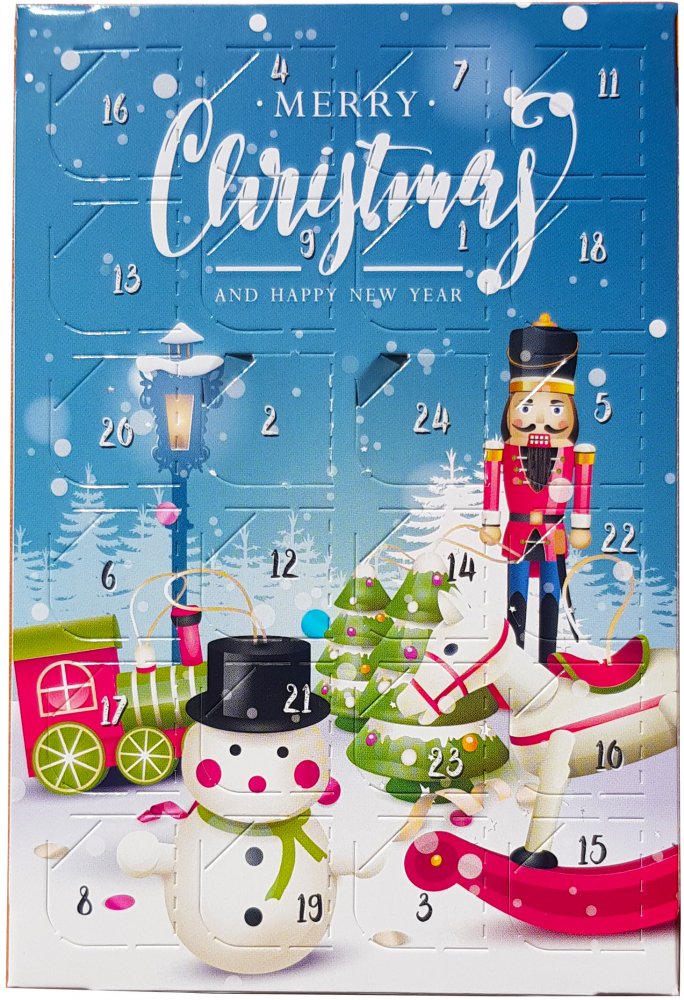 Adventní kalendář 17g - Merry Christmas, mléčná čokoláda