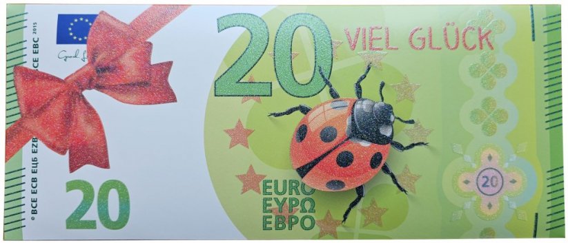 Bankovka 60g - Euro 20 Viel Gluck