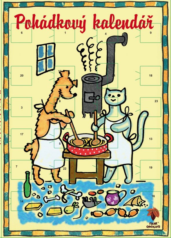 Pohádkový kalendář A4 50g s knihou - Povídání o pejskovi a kočičce