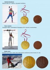 Leták medaile - sportovci