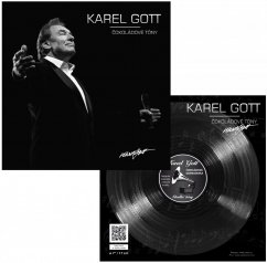 Čokoládová gramofonová deska 80g - Karel Gott, postava (černá)