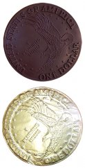 Schokoladen Medaille 1 Kg - Dollar