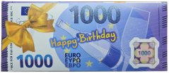 Bankovka 60g - Euro 1.000 Happy Birthday