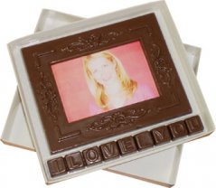 Schokoladen Rahmen mit einer Nachricht 150g