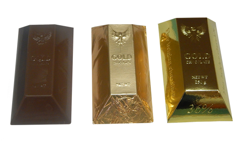 Čokoládová Cihlička 250g - zlatá